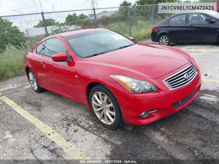 2012 Infiniti G37X VIN: JN1CV6EL1CM472423 Lot: 40540950