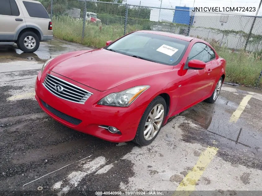 2012 Infiniti G37X VIN: JN1CV6EL1CM472423 Lot: 40540950