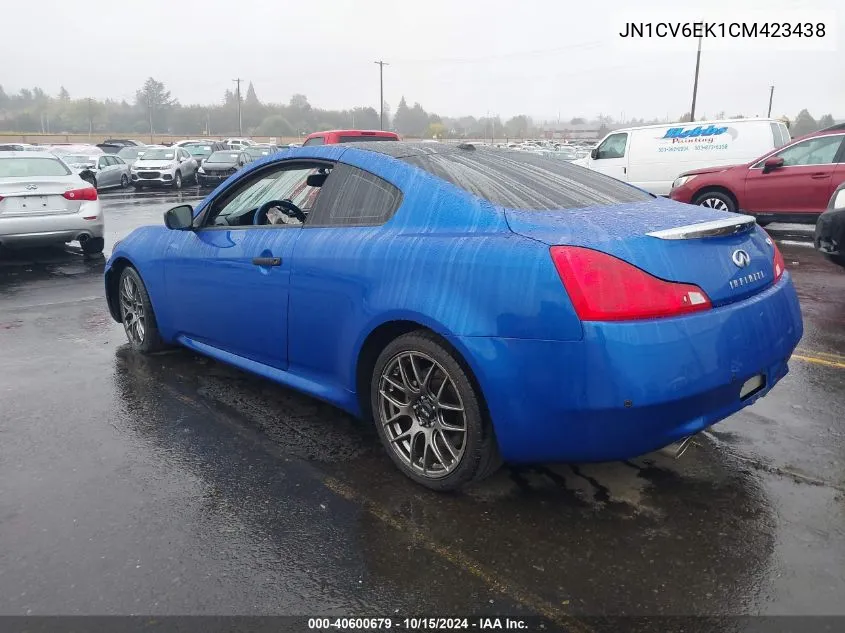 2012 Infiniti G37 Journey VIN: JN1CV6EK1CM423438 Lot: 40600679