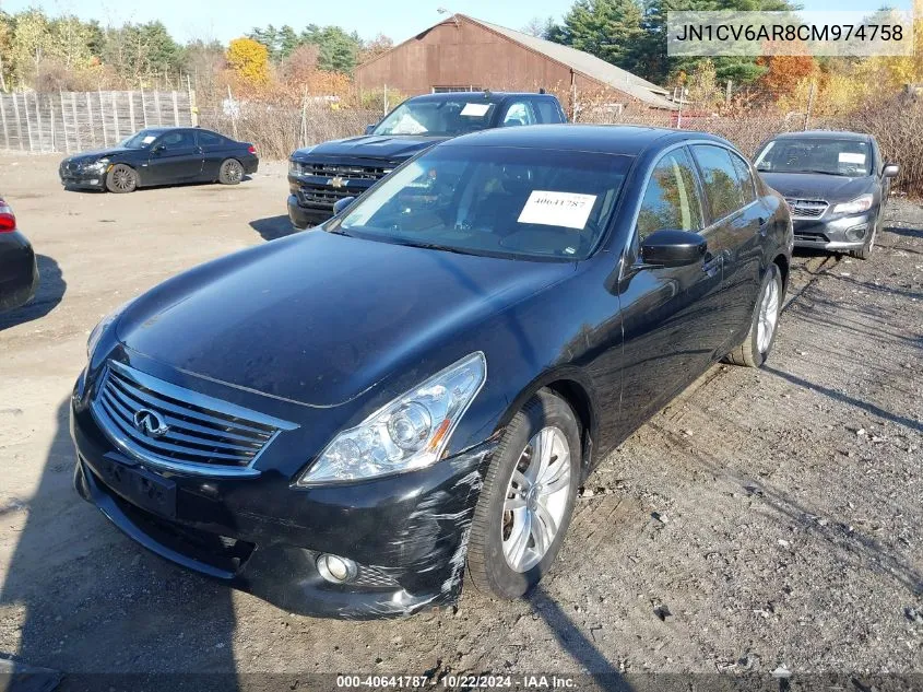 JN1CV6AR8CM974758 2012 Infiniti G37X