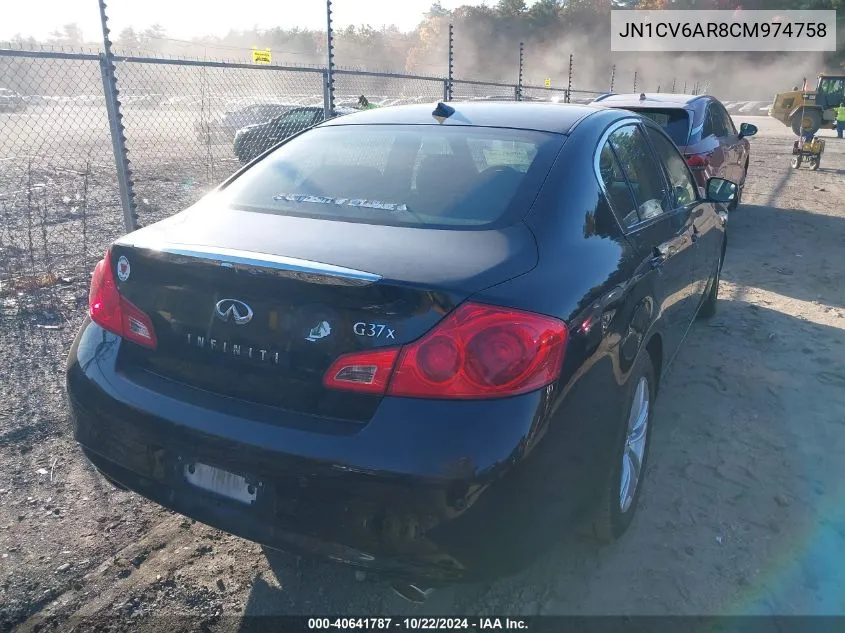 JN1CV6AR8CM974758 2012 Infiniti G37X