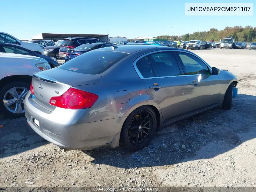 2012 Infiniti G37 Journey VIN: JN1CV6AP2CM621107 Lot: 40652300