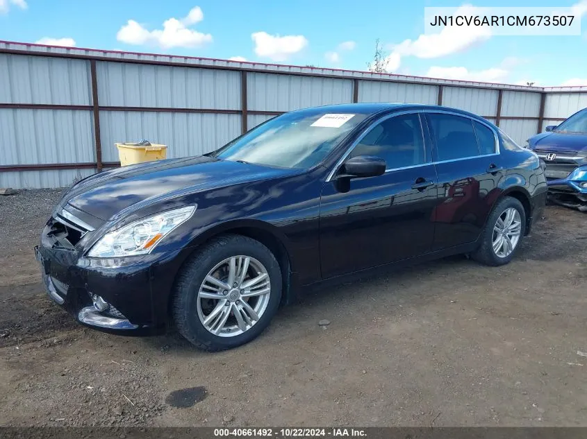 2012 Infiniti G37X VIN: JN1CV6AR1CM673507 Lot: 40661492