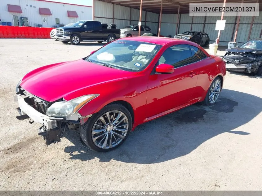 2012 Infiniti G37 VIN: JN1CV6FE2CM201371 Lot: 40664212