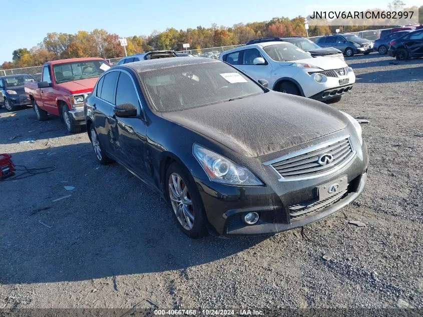 2012 Infiniti G37X VIN: JN1CV6AR1CM682997 Lot: 40667468