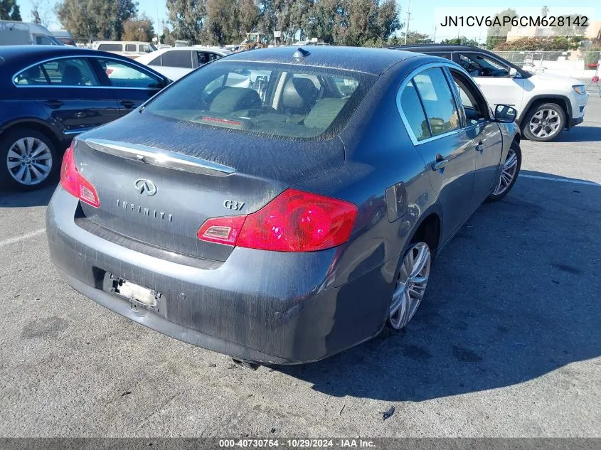 2012 Infiniti G37 Journey VIN: JN1CV6AP6CM628142 Lot: 40730754