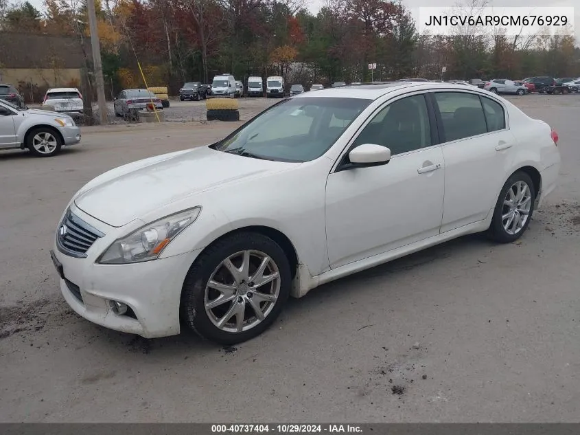 JN1CV6AR9CM676929 2012 Infiniti G37X