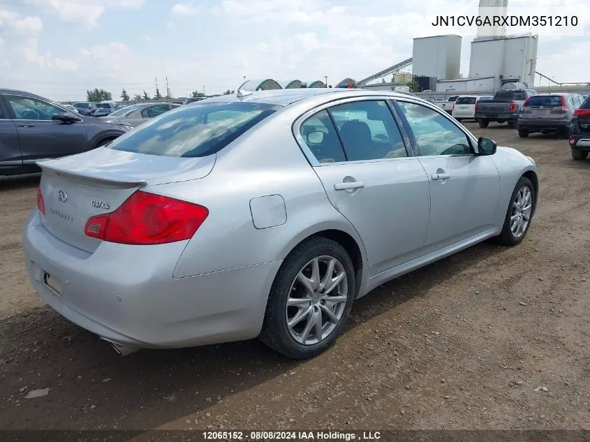 2013 Infiniti G37 Sedan VIN: JN1CV6ARXDM351210 Lot: 12065152