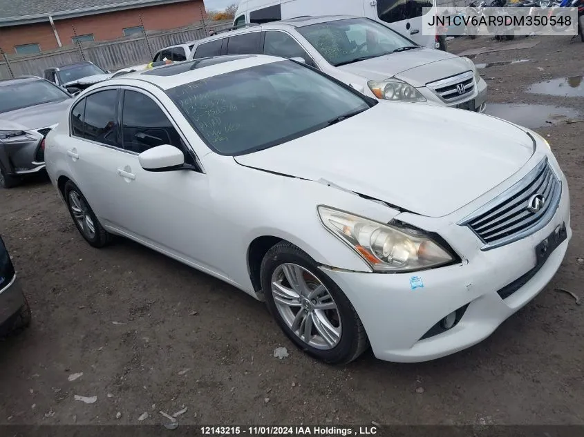 2013 Infiniti G37X VIN: JN1CV6AR9DM350548 Lot: 12143215