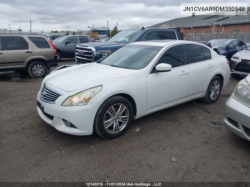 2013 Infiniti G37X VIN: JN1CV6AR9DM350548 Lot: 12143215