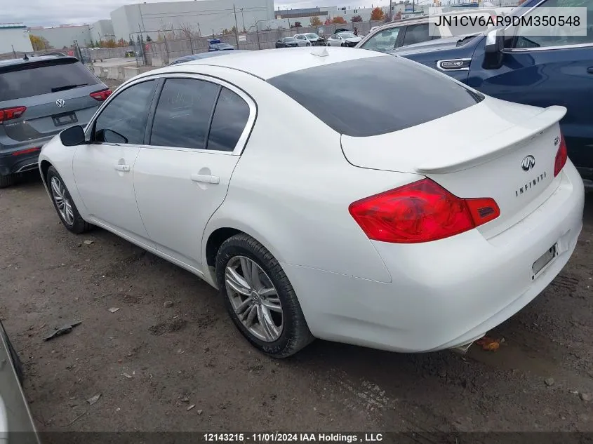 2013 Infiniti G37X VIN: JN1CV6AR9DM350548 Lot: 12143215