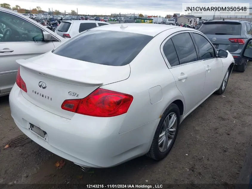 2013 Infiniti G37X VIN: JN1CV6AR9DM350548 Lot: 12143215