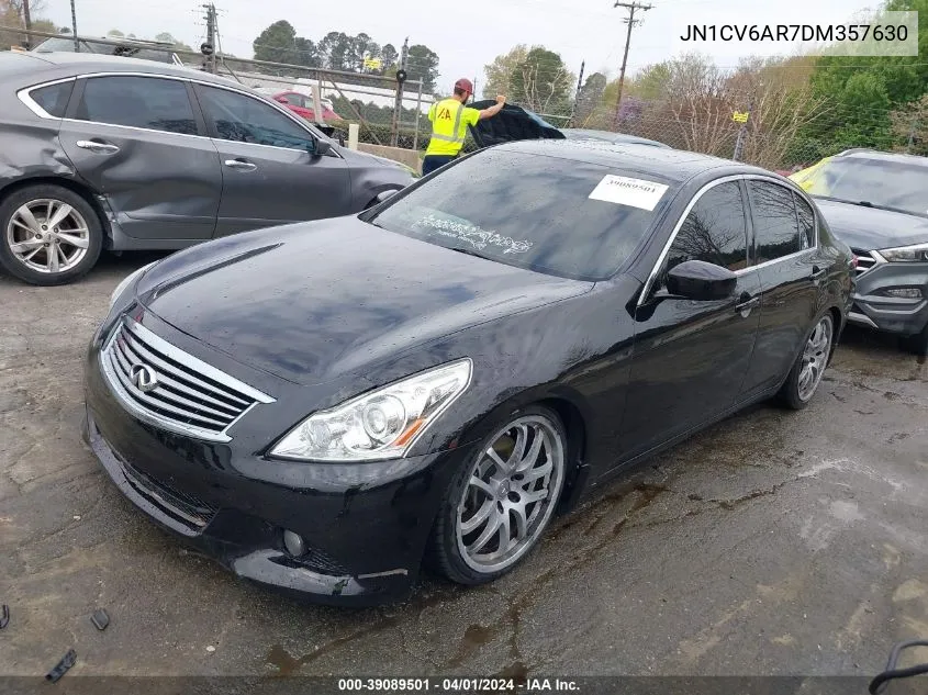 2013 Infiniti G37X VIN: JN1CV6AR7DM357630 Lot: 39089501