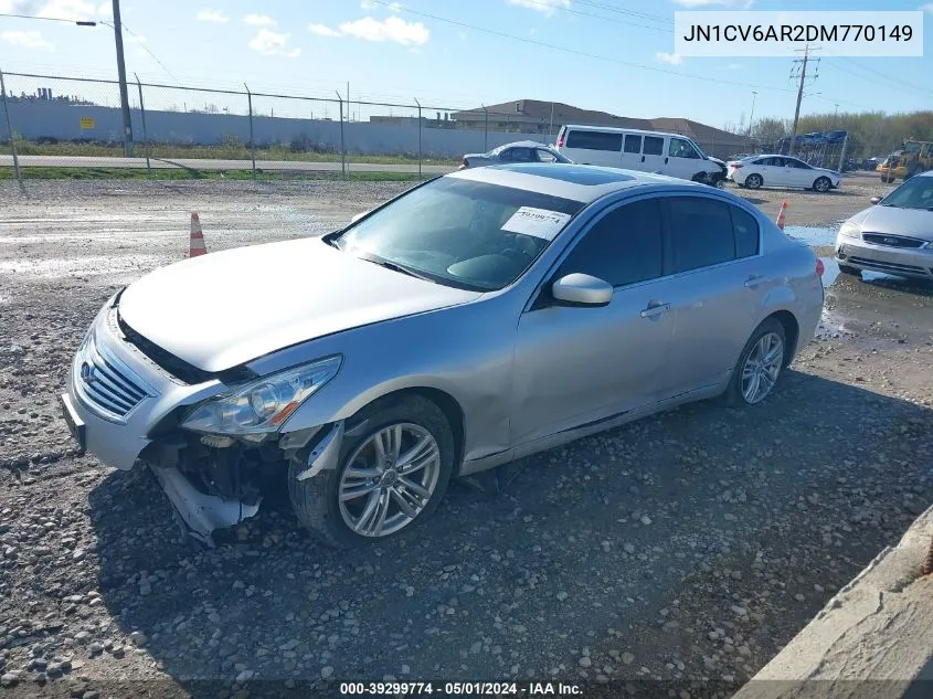 2013 Infiniti G37X VIN: JN1CV6AR2DM770149 Lot: 40274076