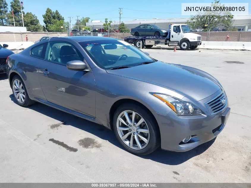 2013 Infiniti G37X VIN: JN1CV6EL5DM980105 Lot: 39367957