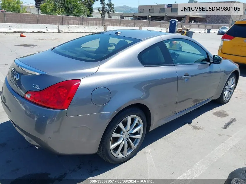 2013 Infiniti G37X VIN: JN1CV6EL5DM980105 Lot: 39367957