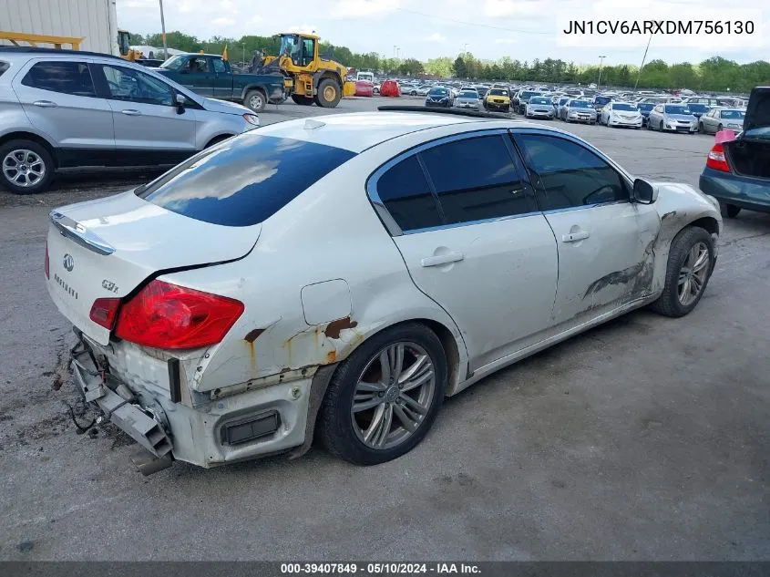 2013 Infiniti G37X VIN: JN1CV6ARXDM756130 Lot: 39407849