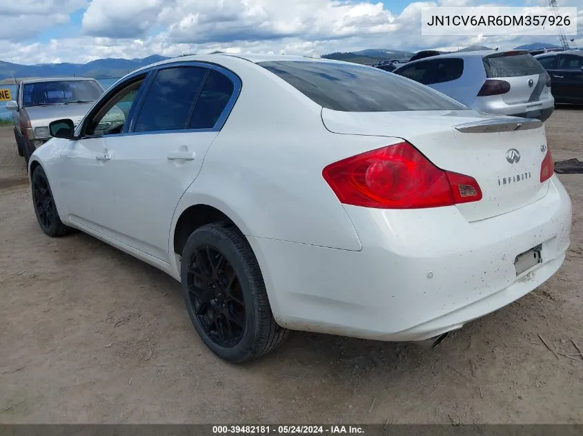 JN1CV6AR6DM357926 2013 Infiniti G37X