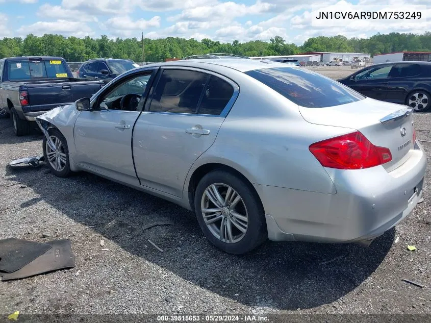 2013 Infiniti G37X VIN: JN1CV6AR9DM753249 Lot: 39515653