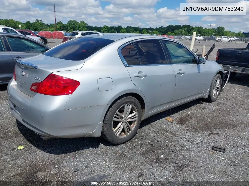 2013 Infiniti G37X VIN: JN1CV6AR9DM753249 Lot: 39515653