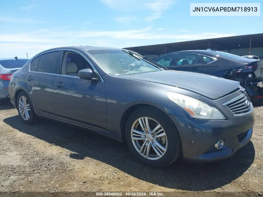 2013 Infiniti G37 Journey VIN: JN1CV6AP8DM718913 Lot: 39546002