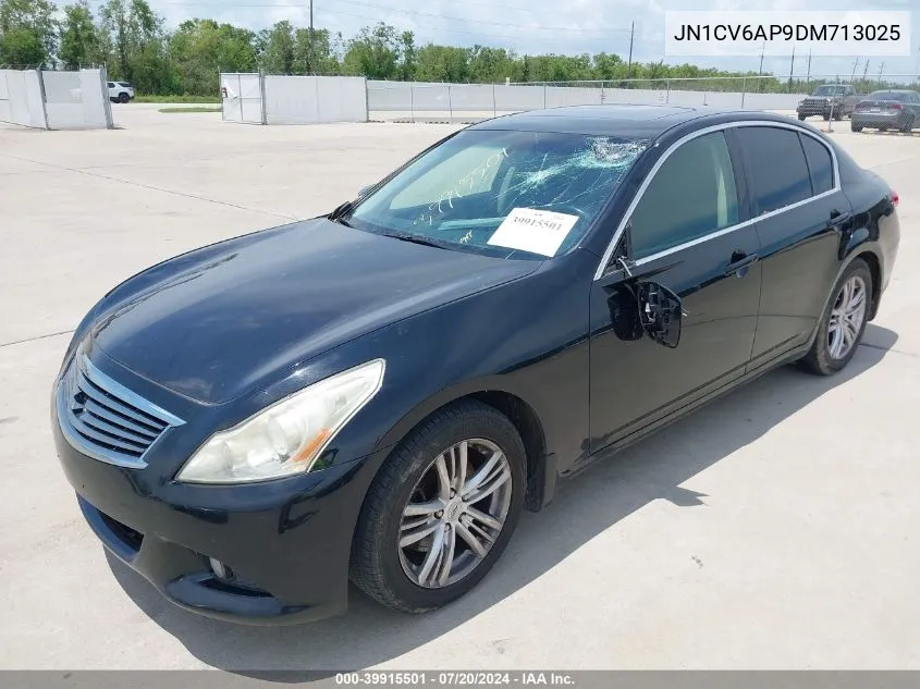 2013 Infiniti G37 Journey VIN: JN1CV6AP9DM713025 Lot: 39915501