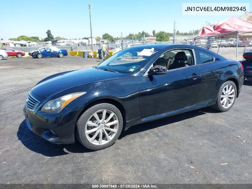 2013 Infiniti G37X VIN: JN1CV6EL4DM982945 Lot: 39957949