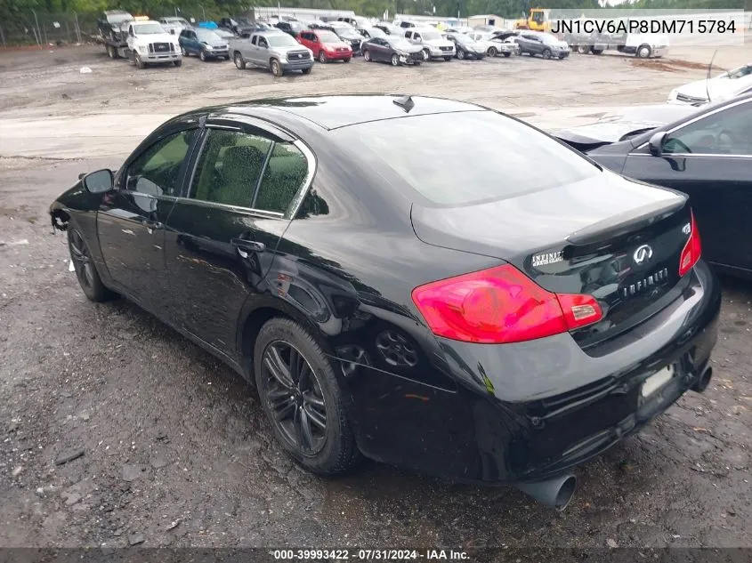 2013 Infiniti G37 Journey VIN: JN1CV6AP8DM715784 Lot: 39993422