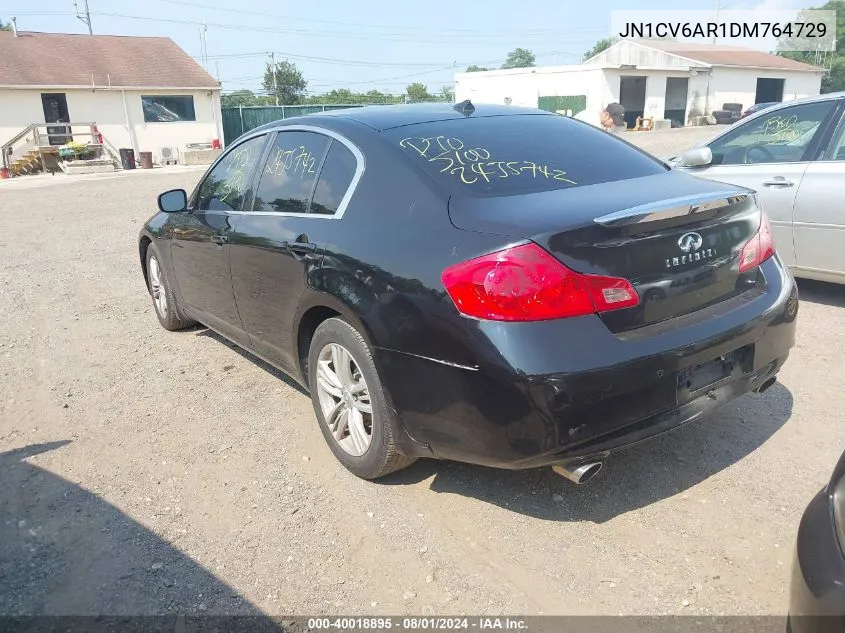 2013 Infiniti G37X VIN: JN1CV6AR1DM764729 Lot: 40018895