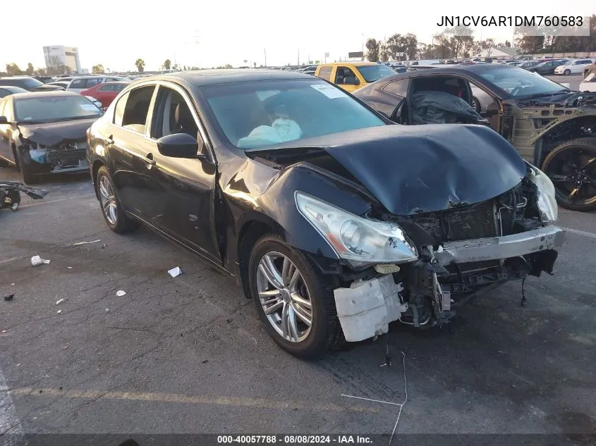 2013 Infiniti G37X VIN: JN1CV6AR1DM760583 Lot: 40057788