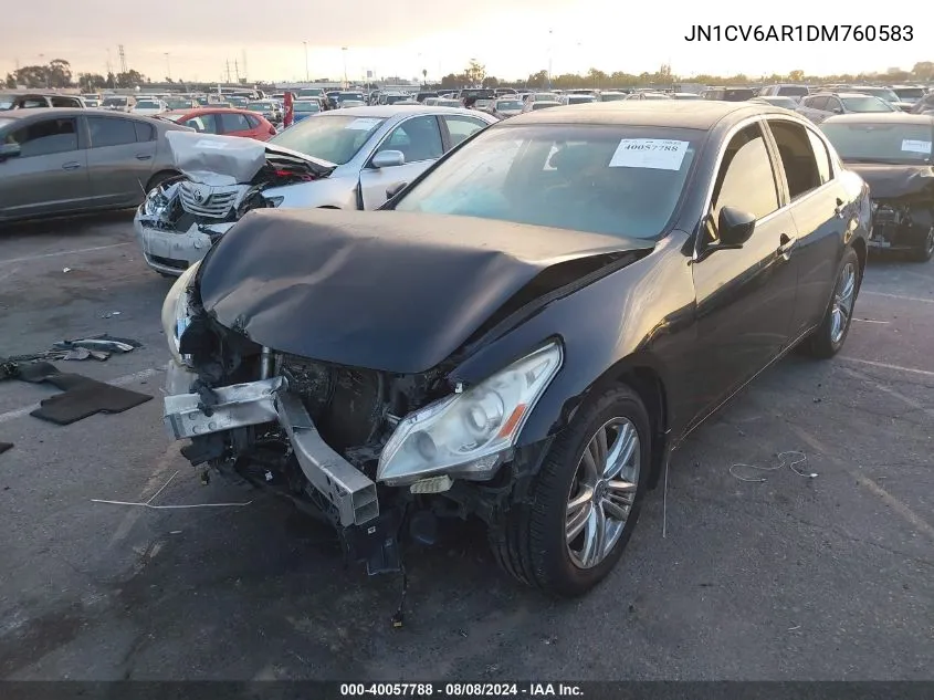 2013 Infiniti G37X VIN: JN1CV6AR1DM760583 Lot: 40057788