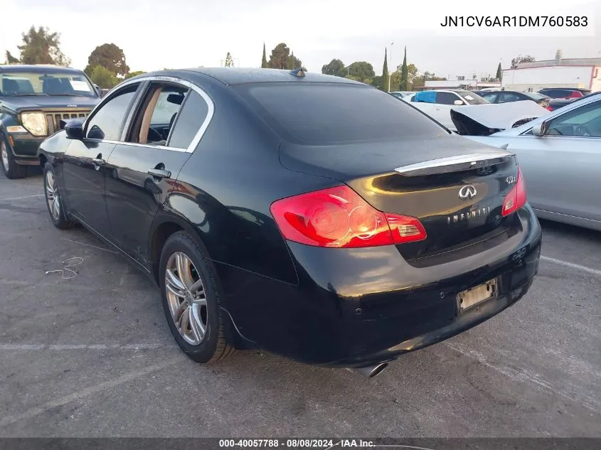 2013 Infiniti G37X VIN: JN1CV6AR1DM760583 Lot: 40057788