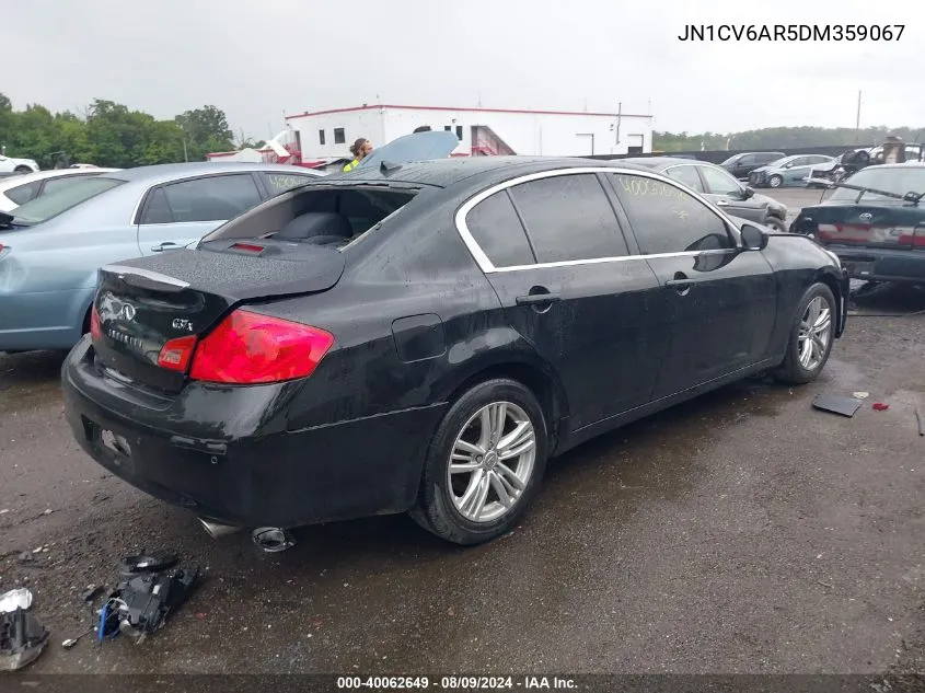 2013 Infiniti G37X VIN: JN1CV6AR5DM359067 Lot: 40062649