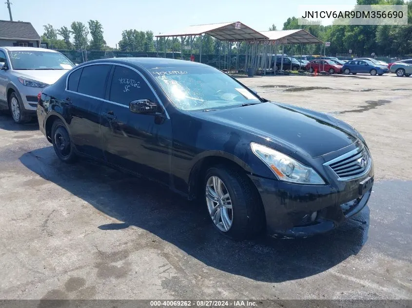 2013 Infiniti G37X VIN: JN1CV6AR9DM356690 Lot: 40069262