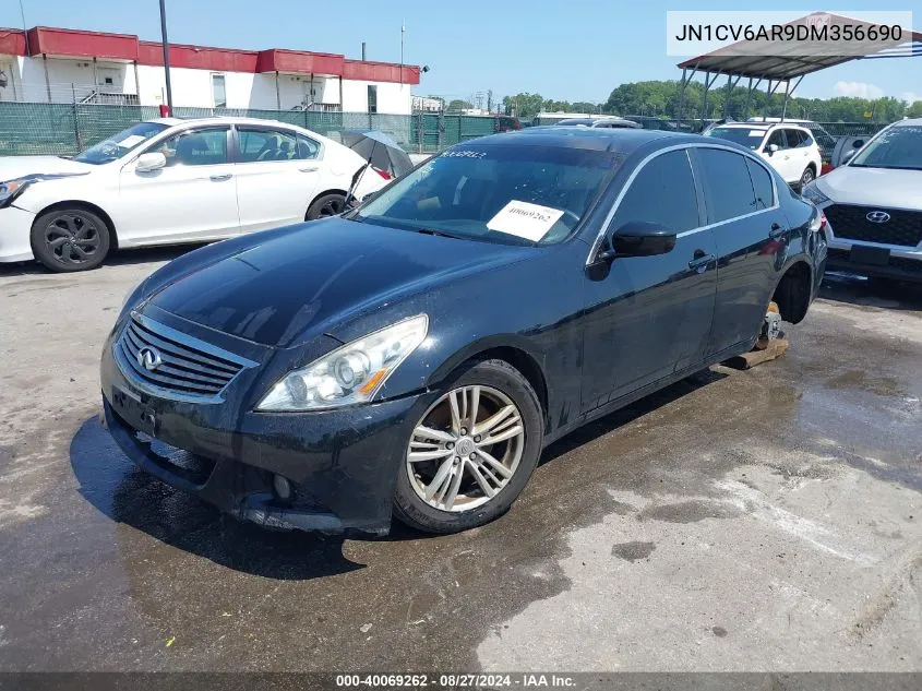 2013 Infiniti G37X VIN: JN1CV6AR9DM356690 Lot: 40069262