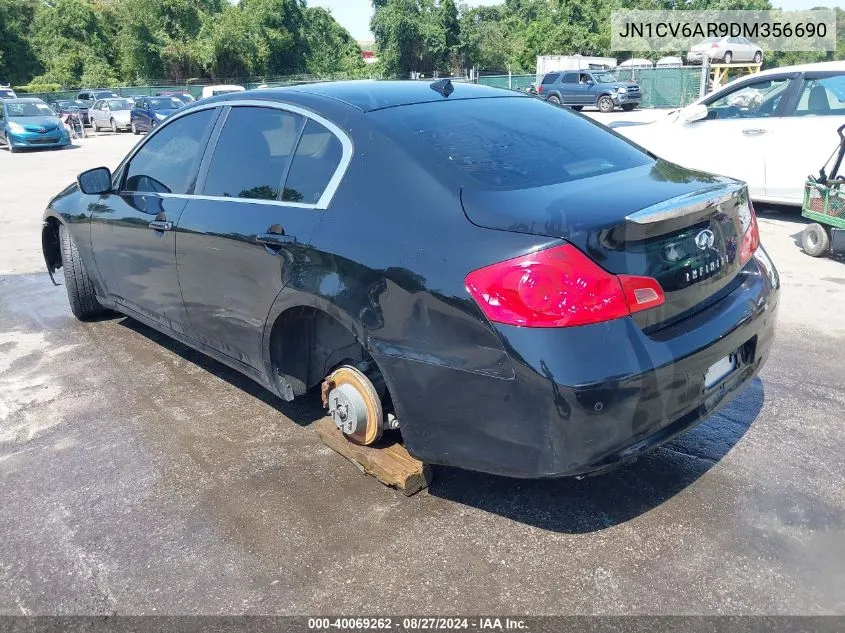 2013 Infiniti G37X VIN: JN1CV6AR9DM356690 Lot: 40069262