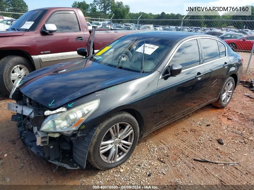 2013 Infiniti G37X VIN: JN1CV6AR3DM766160 Lot: 40076580