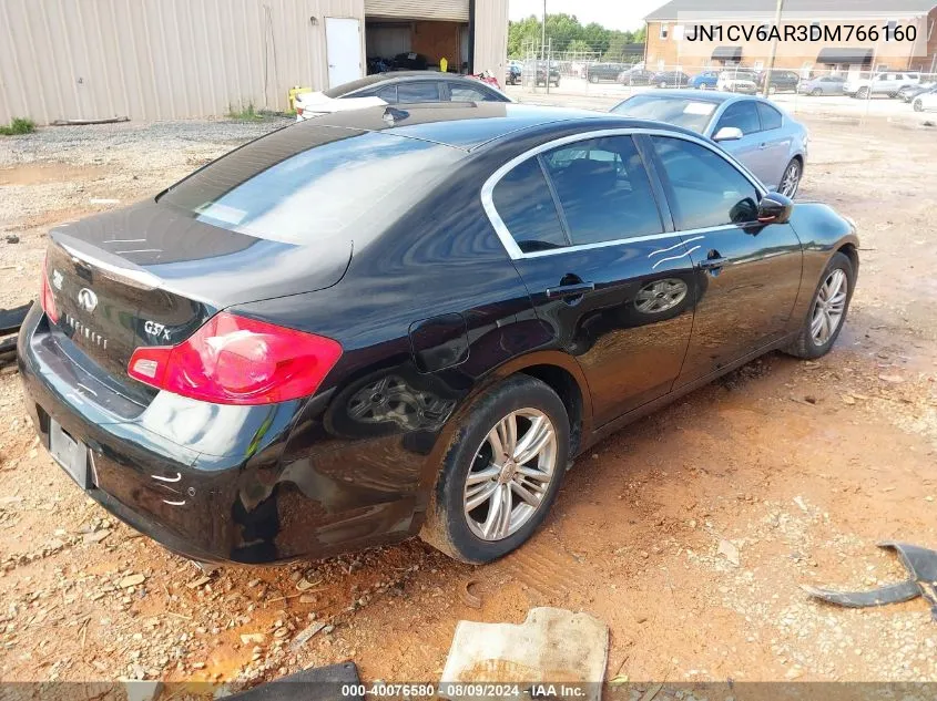 2013 Infiniti G37X VIN: JN1CV6AR3DM766160 Lot: 40076580