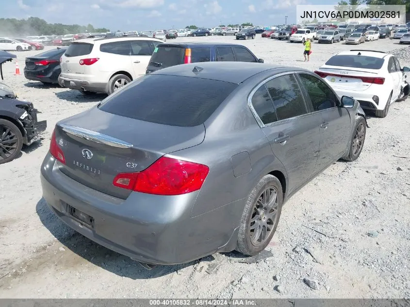 2013 Infiniti G37 Journey VIN: JN1CV6AP0DM302581 Lot: 40105832