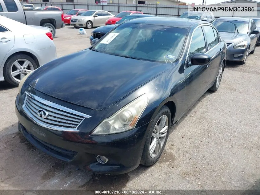 2013 Infiniti G37 Journey VIN: JN1CV6AP9DM303986 Lot: 40107210