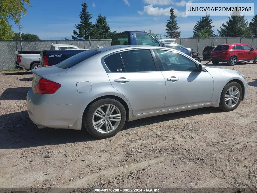 2013 Infiniti G37 Journey VIN: JN1CV6AP2DM713268 Lot: 40170280