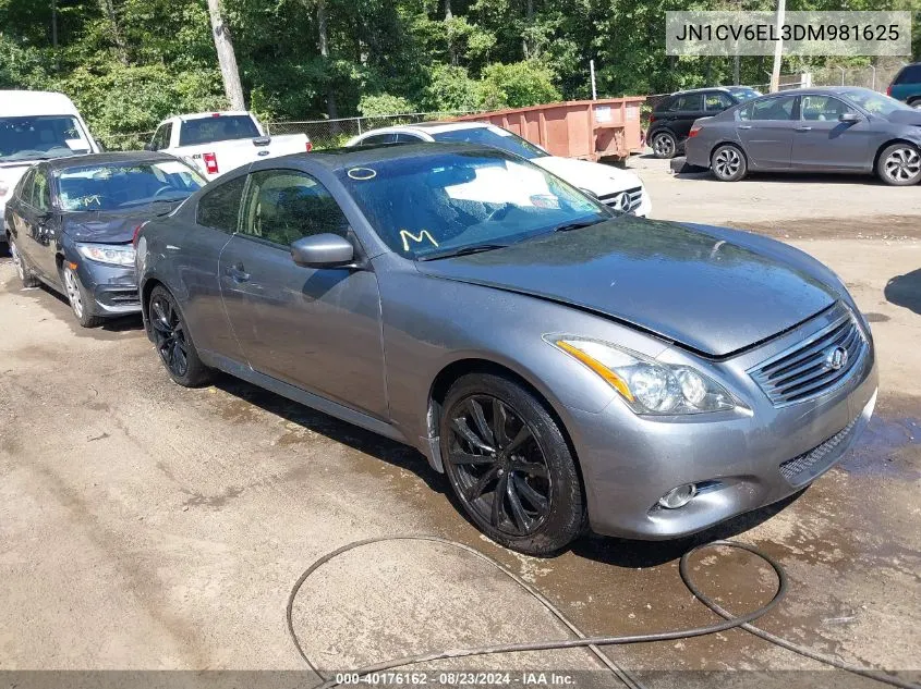 2013 Infiniti G37X VIN: JN1CV6EL3DM981625 Lot: 40176162