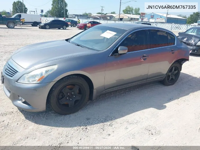 2013 Infiniti G37X VIN: JN1CV6AR6DM767335 Lot: 40209411