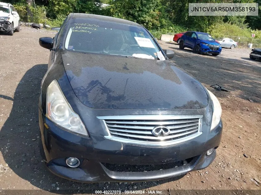 2013 Infiniti G37X VIN: JN1CV6AR5DM358193 Lot: 40227070