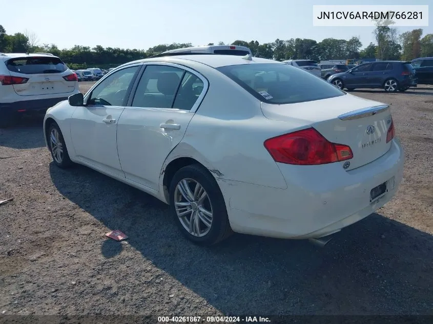 2013 Infiniti G37X VIN: JN1CV6AR4DM766281 Lot: 40261867