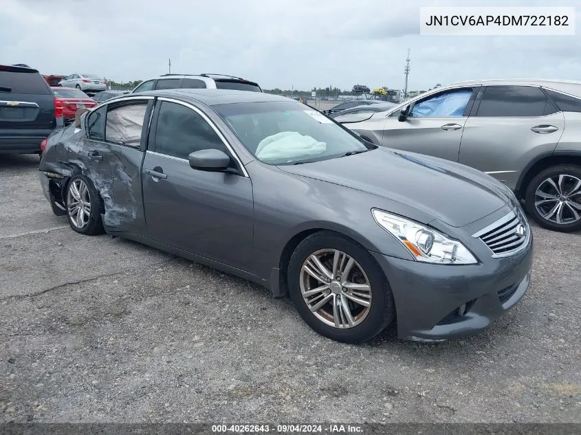 2013 Infiniti G37 Journey VIN: JN1CV6AP4DM722182 Lot: 40262643