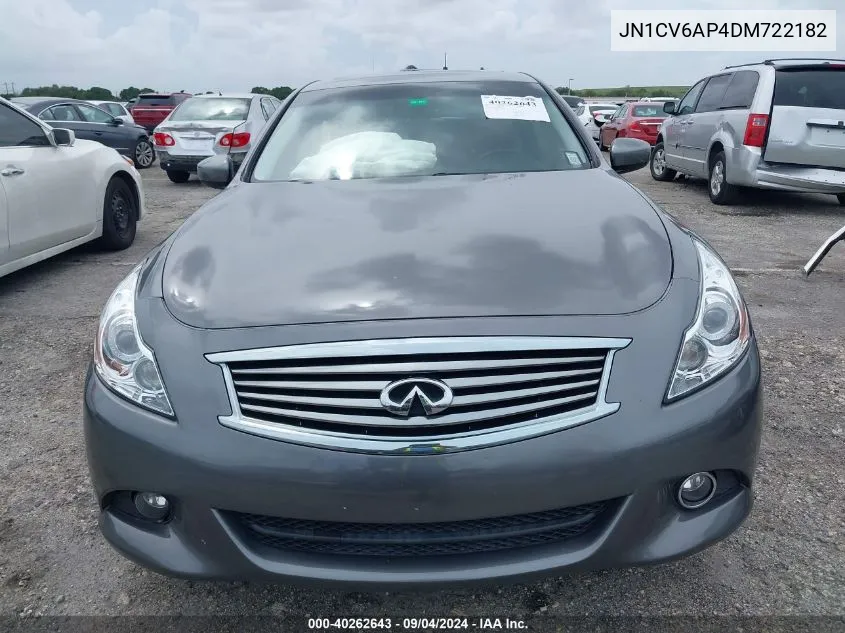 2013 Infiniti G37 Journey VIN: JN1CV6AP4DM722182 Lot: 40262643