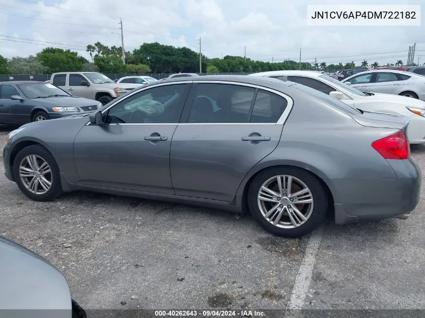 2013 Infiniti G37 Journey VIN: JN1CV6AP4DM722182 Lot: 40262643