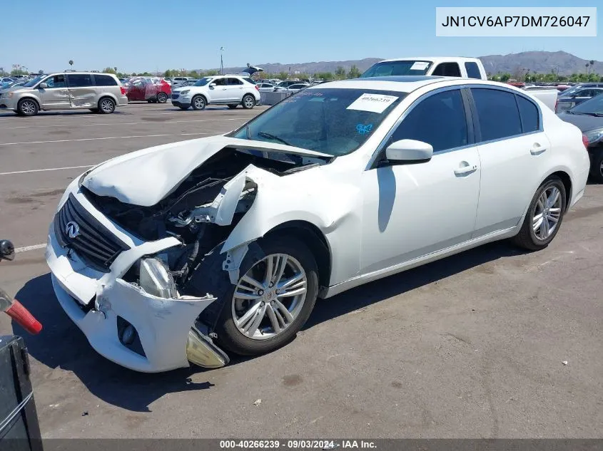 2013 Infiniti G37 Journey VIN: JN1CV6AP7DM726047 Lot: 40266239