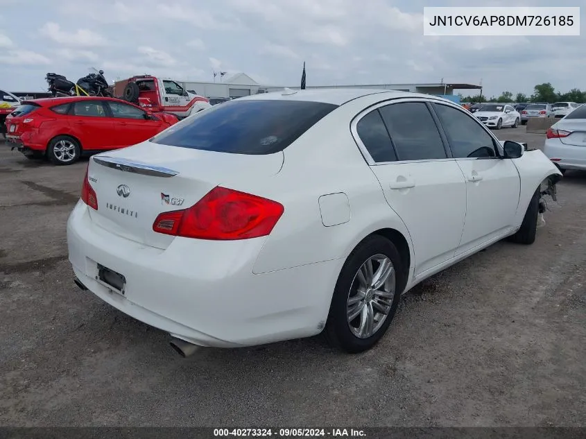 2013 Infiniti G37 Journey/Sport VIN: JN1CV6AP8DM726185 Lot: 40273324